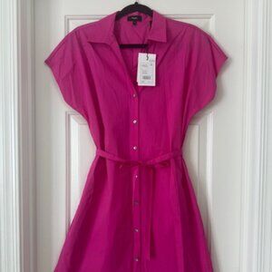 Theory Dolman Dress Medium Pink Carnation NWT